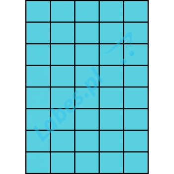 Etykiety A4 kolorowe 42x37 – niebieskie