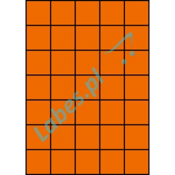 Etykiety A4 kolorowe 42x42,42 – pomarańczowe